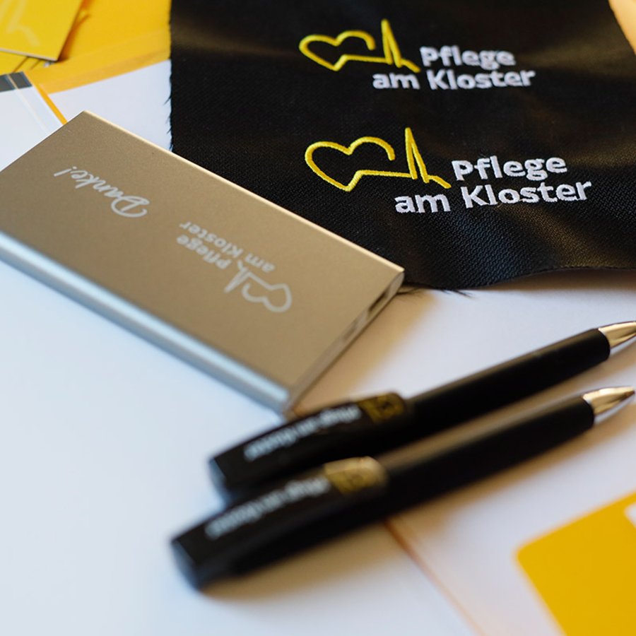 Werbemittel für Pflege am Kloster