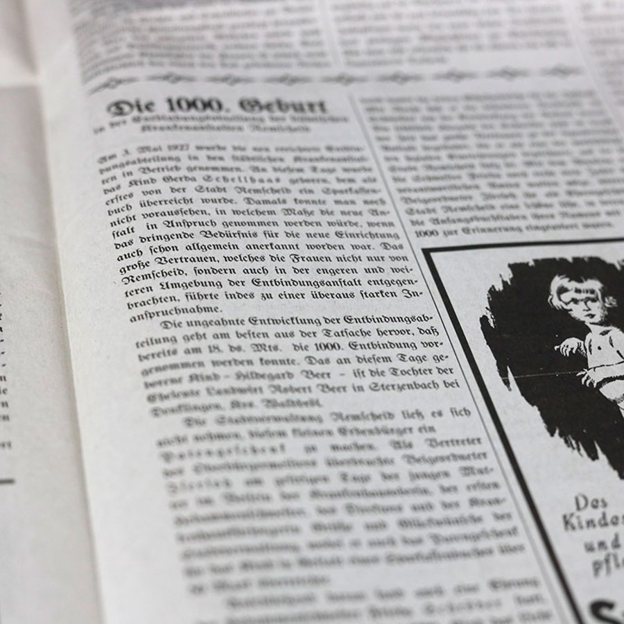 Zeitungssatz für die Jubiläums-Rundschau