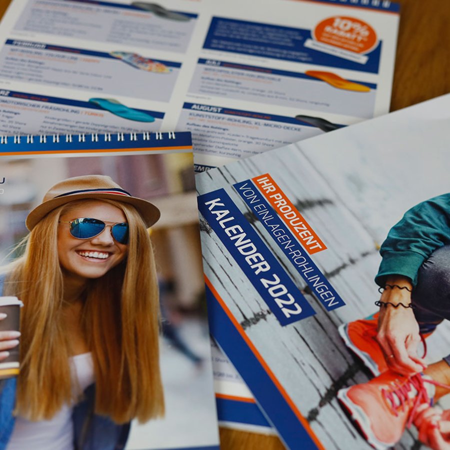 Individuelle Wandkalender mit Produktfotos