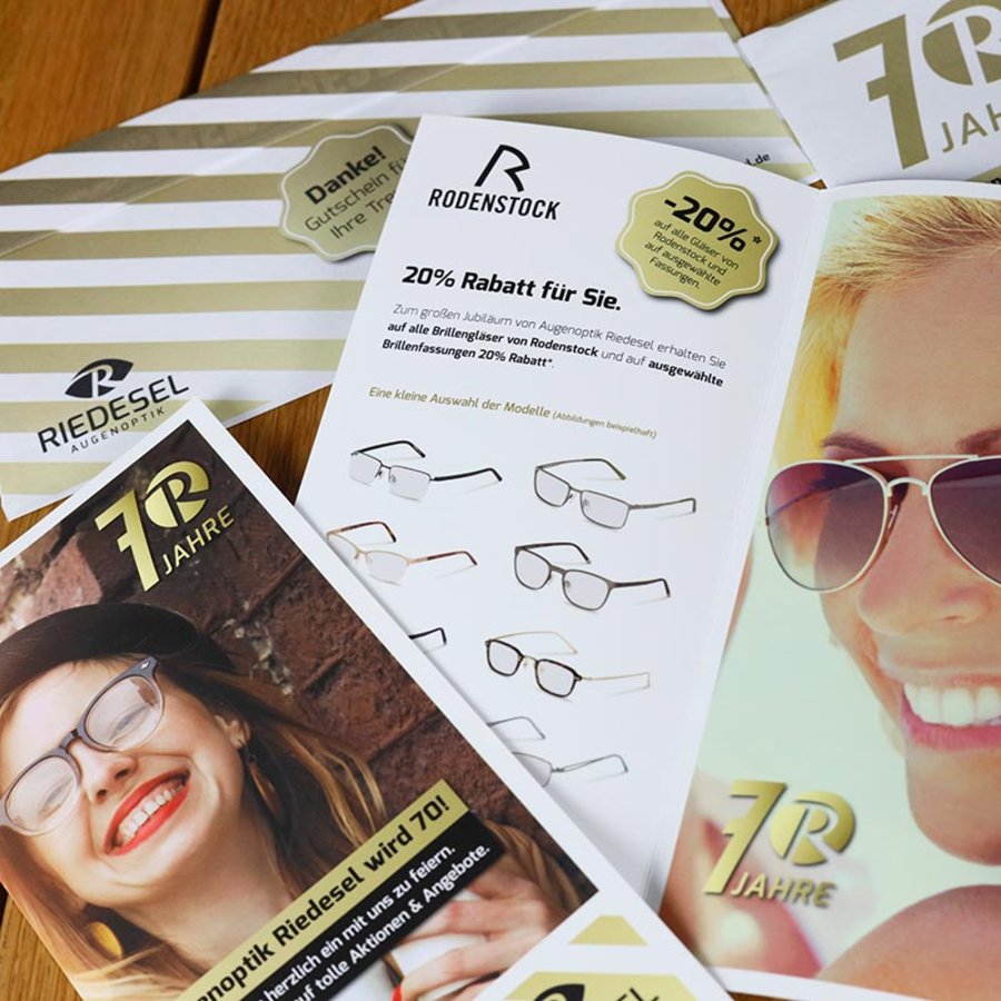 Aktionsflyer für Optik Riedesel