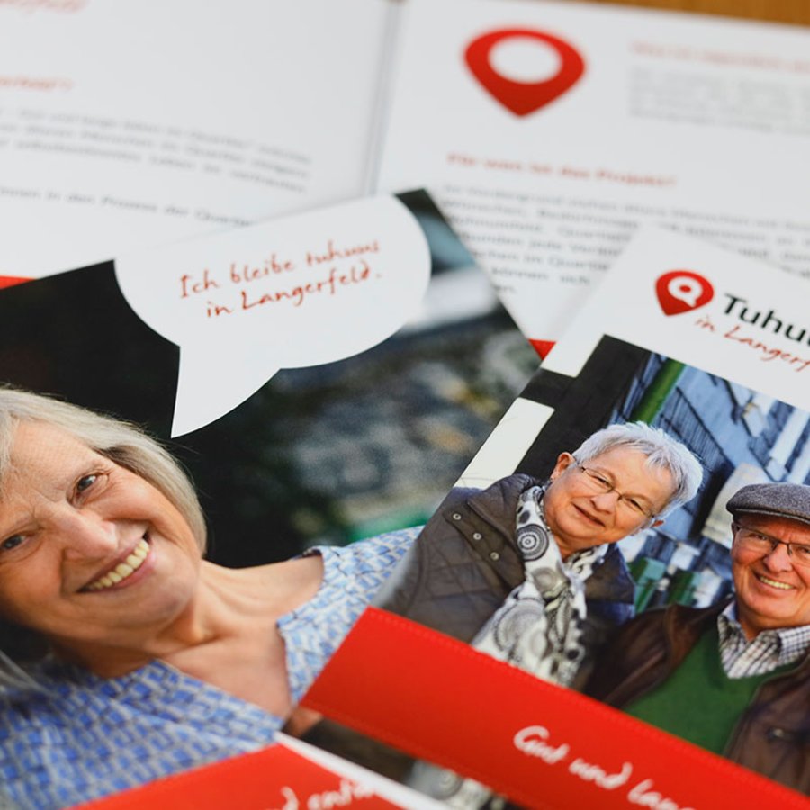 Flyer für das Quartiersprojekt in Langerfeld